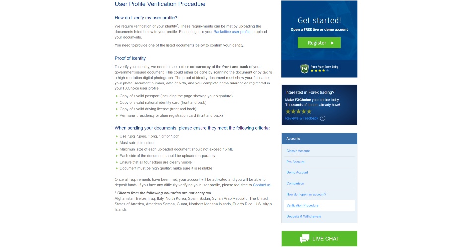 FXChoice account verification FXChoice account verification